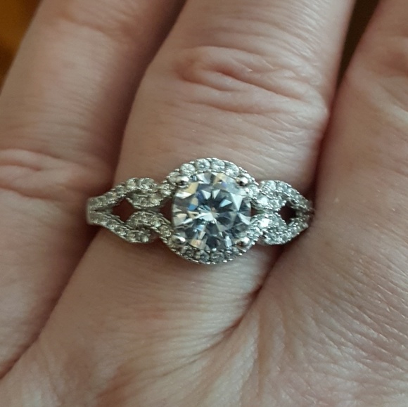 QVC Diamonique Platinum Round Solitaire - Picture 5 of 6
